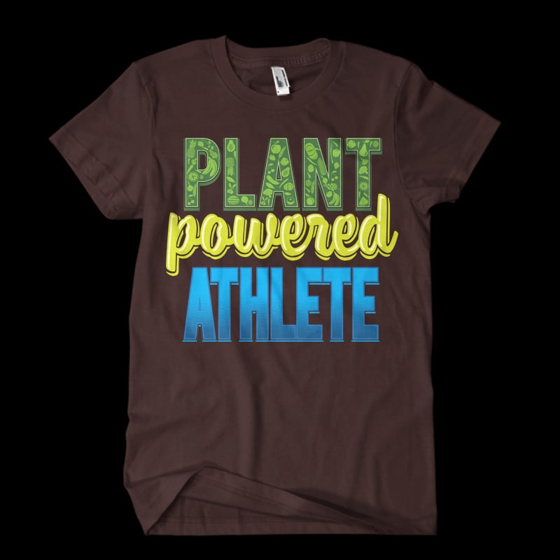 Vegan athlete t shirt design graphic
