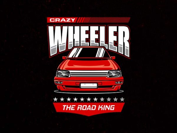 Crazy wheeler vector t-shirt design Crazy wheeler vector t-shirt design