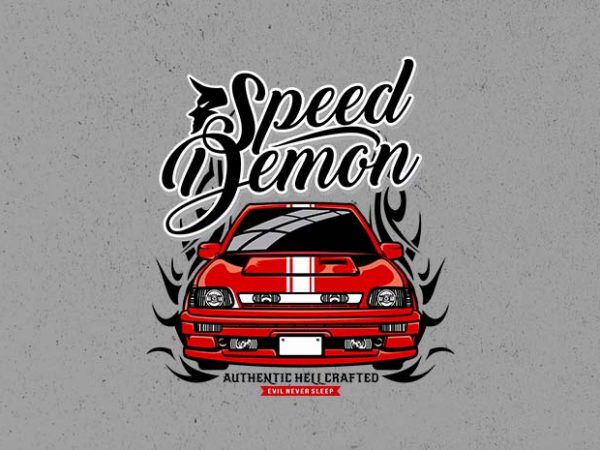 Speed demon graphic t-shirt design