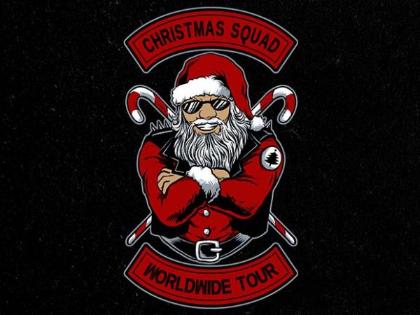 christmas squad t-shirt design for sale