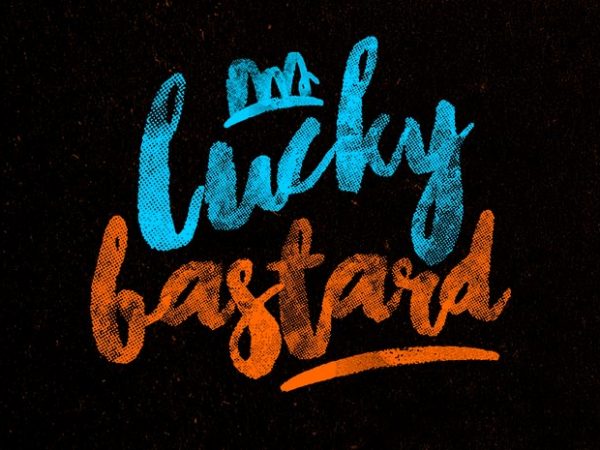 Lucky bastard vector t shirt design artwork