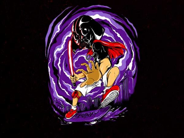 Darth skater shirt design png