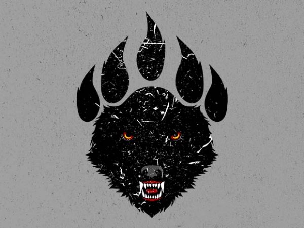 Wolf claw t shirt design png