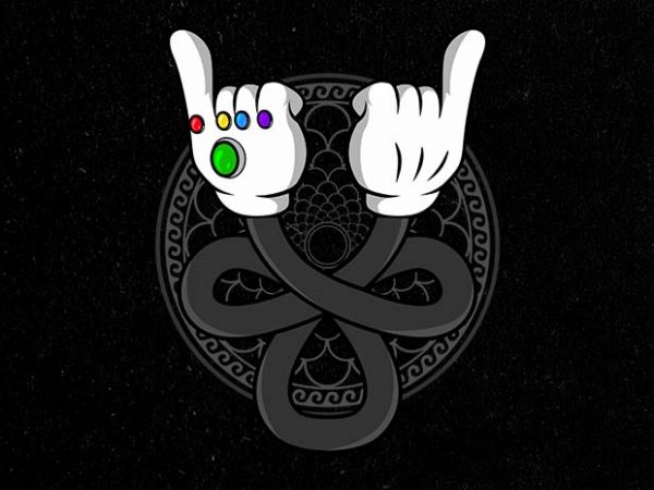 Infinity hands t shirt design for purchase