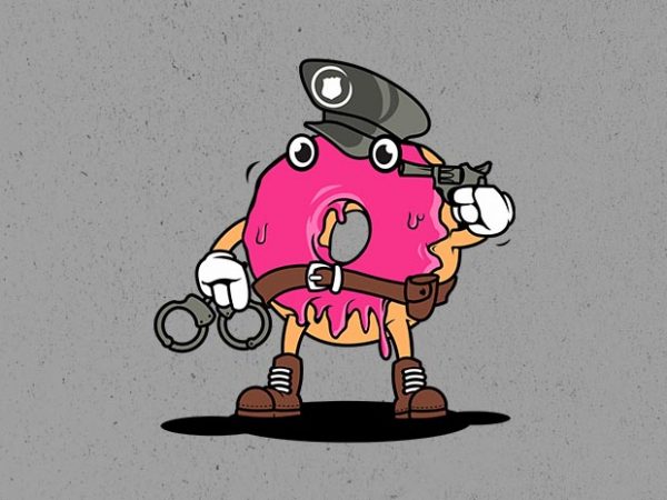 Police donut buy t shirt design