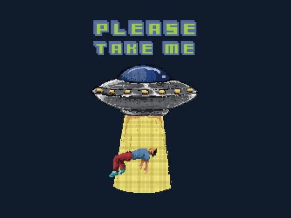 Alien abduction tshirt design