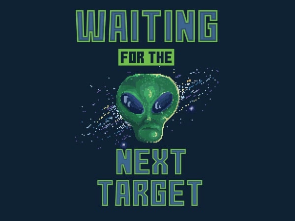 Alien attack vector t-shirt design