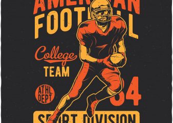 American Football. Vector T-Shirt Design