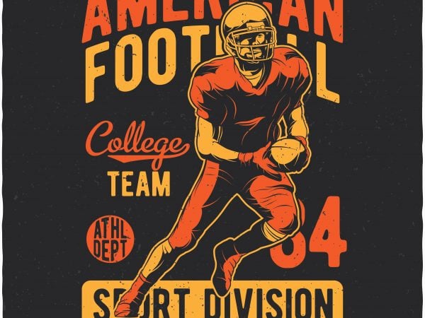 American football. vector t-shirt design