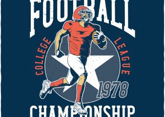 American Football. Vector T-Shirt Design