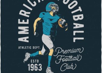 American Football. Vector T-Shirt Design