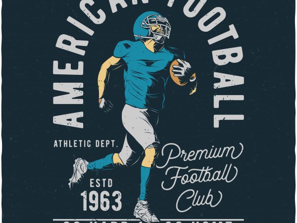 American football. vector t-shirt design