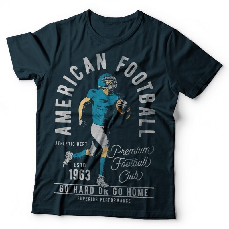 American Football. Vector T-Shirt Design t shirt designs for printful