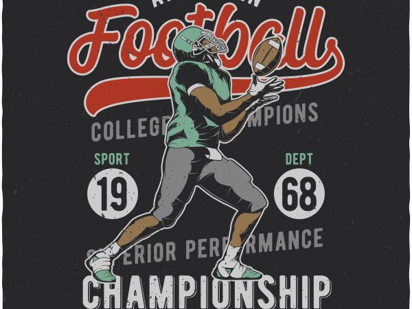 American football. vector t-shirt design