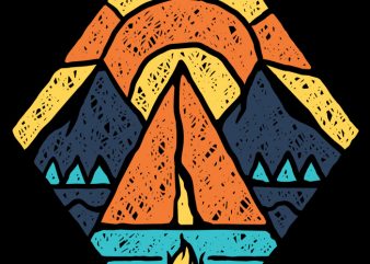 Camp Vibes graphic t-shirt design