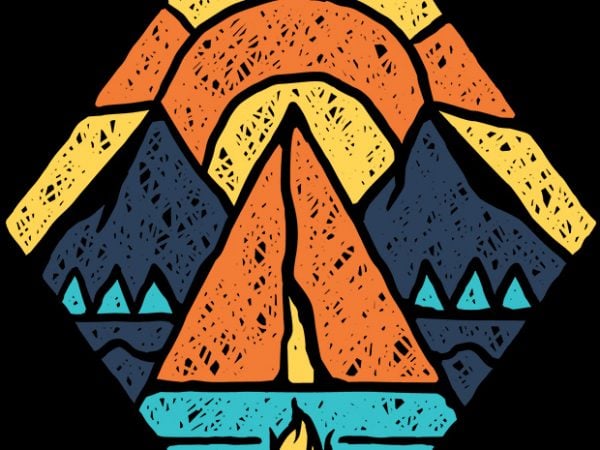 Camp vibes graphic t-shirt design