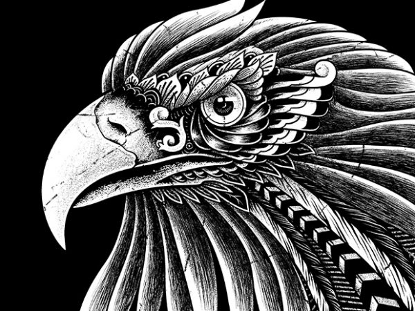 Eagle ornate t shirt design for purchase