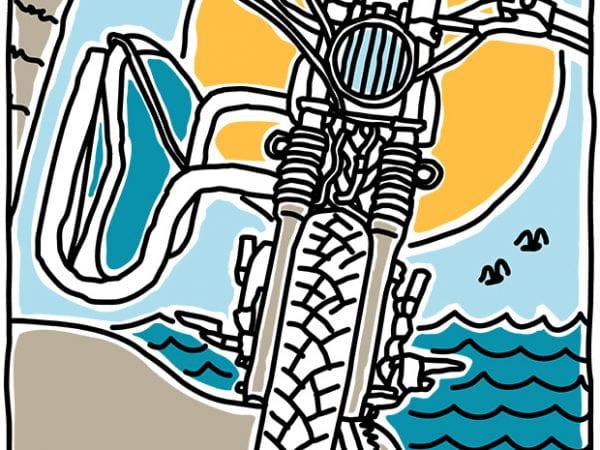 Ride and surf t shirt design