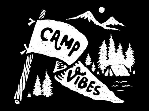 Camp vibes t shirt design