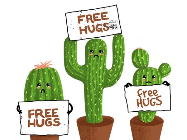 Free hugs (cactus) buy t shirt design