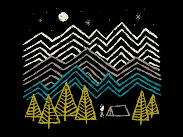 Camping shirt design png