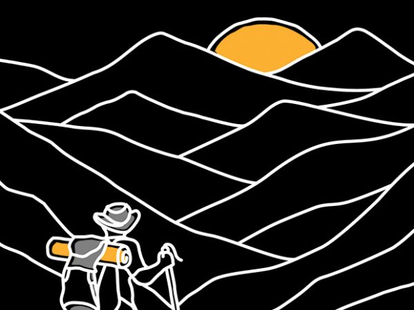 Hiking t shirt design to buy