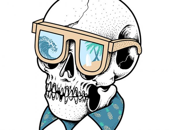Skull holiday t shirt design