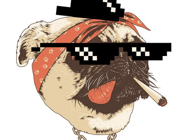 Pug life t-shirt design png