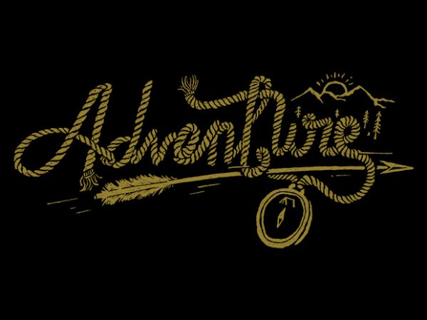 Adventure rope t shirt design for download