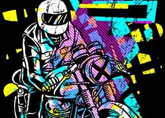 Pop Biker t shirt design for download