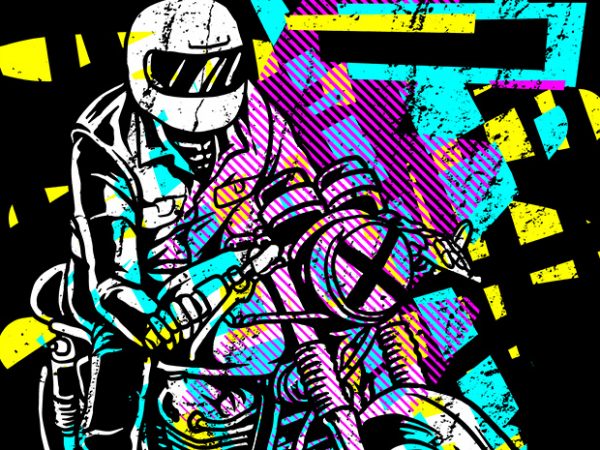 Pop biker t shirt design for download
