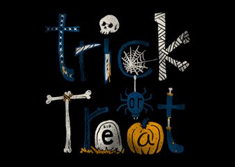 Trick or Treat t shirt design png