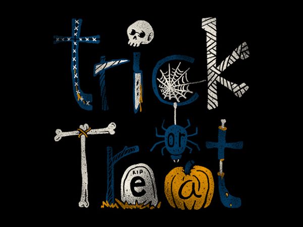 Trick or treat t shirt design png