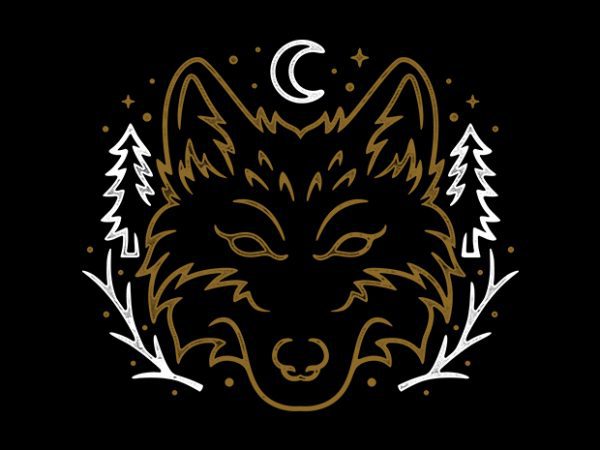 Wolf branch t shirt design png