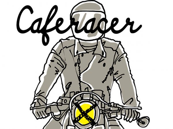 Caferacer custom 2 t-shirt design for commercial use