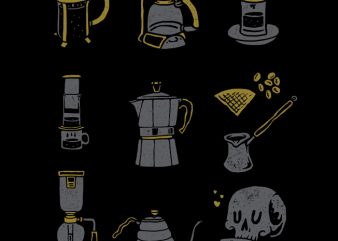 Coffee Equipment buy t shirt design artwork