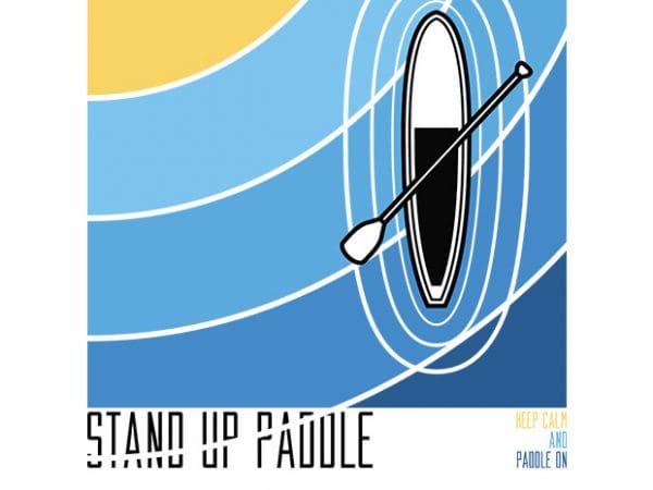 Stand up paddle buy t shirt design for commercial use