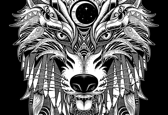 Wolf commercial use t-shirt design - Buy t-shirt designs