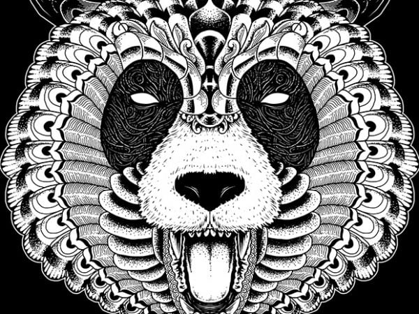 Panda t-shirt design for sale