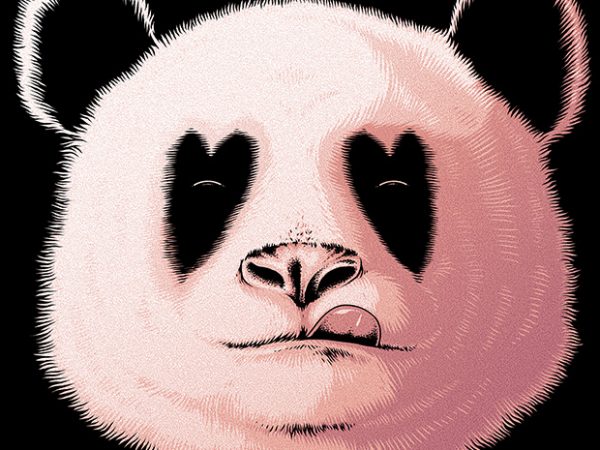 Panda in love buy t shirt design