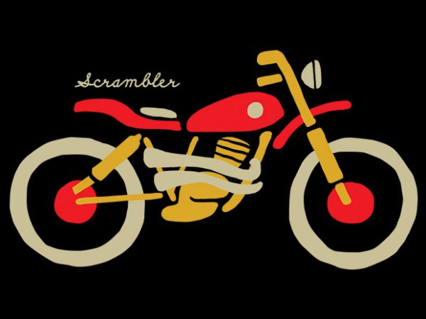 Scrambler shirt design png