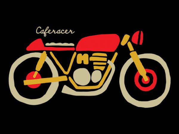 Caferacer t shirt design png