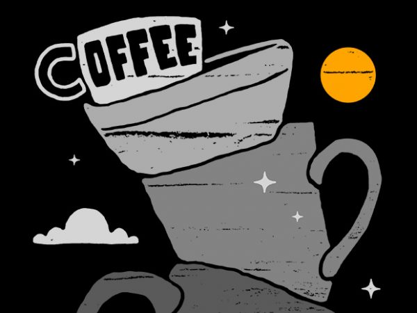 Coffee addict commercial use t-shirt design