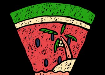 Watermelon and Beach t-shirt design png