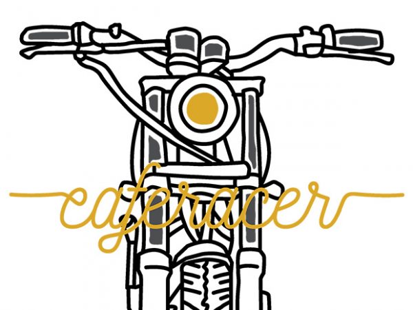 Caferacer vector shirt design