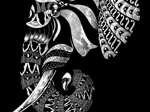 Elephant ornate t-shirt design png