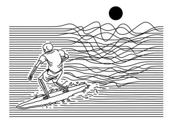 Surf Line t shirt design png