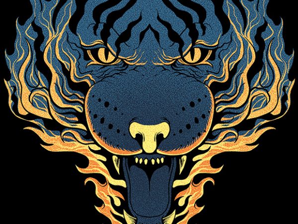 Tiger fire print ready t shirt design Tiger fire print ready t shirt design