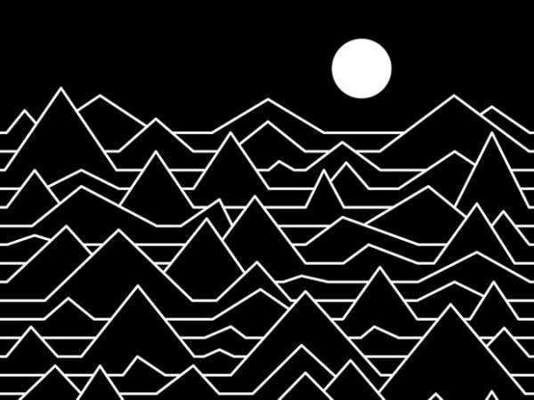 Mountains graphic t-shirt design