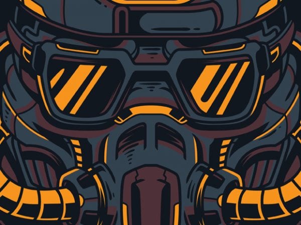 Dark future vector t-shirt design template